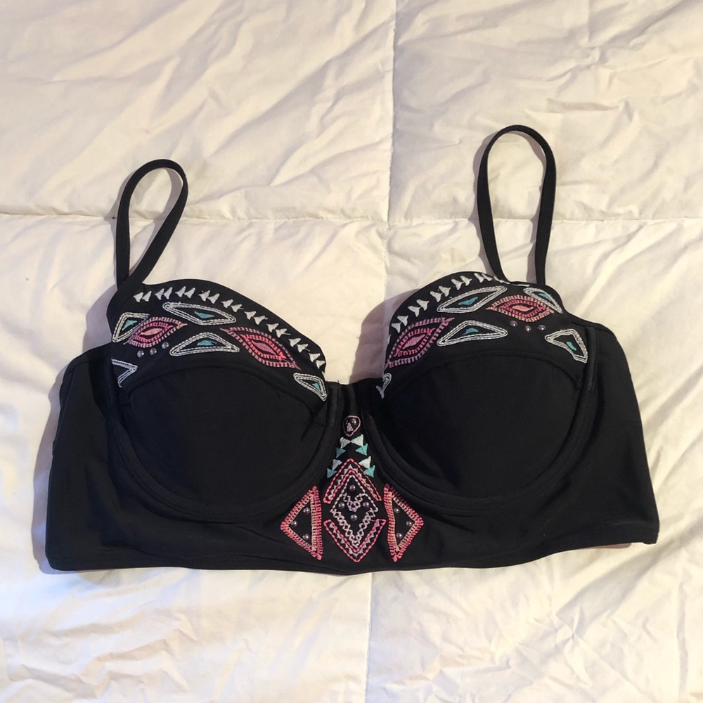 Bustier boho style bikini top